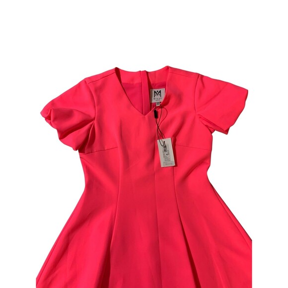 Milly Minis Dress Girls 7/8 Pink Short Sleeve Fit Flare Party New With Tags - Picture 3 of 5